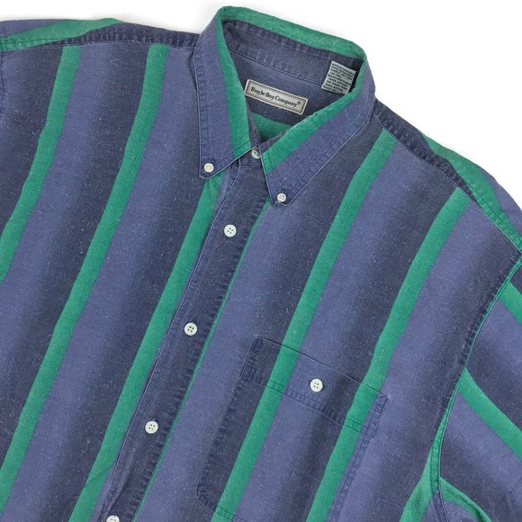 Vintage Bugle Boy Striped Shirt XL Retro Hipster - Picture 7 of 8